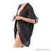Women's Swimsuit Cover up Sheer Pleated Chiffon Loose Kimono Cardigan Blouses M Black Polka Dot B07CK1PD2C